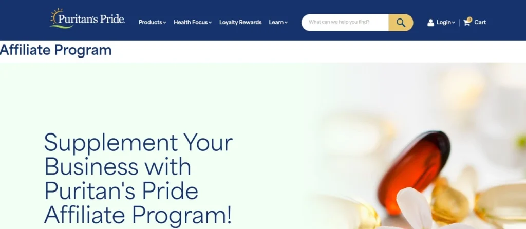 Puritans Pride Health and Wellness Affiliate Programs