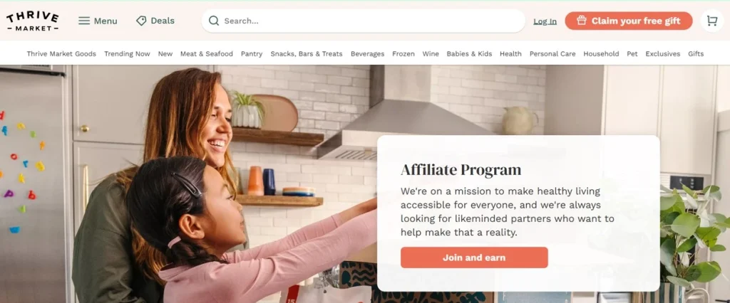 Thrive Market Health and Wellness Affiliate Programs