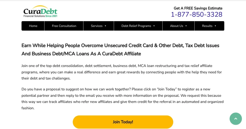 Curadebt Debt Settlement Affiliate Programs