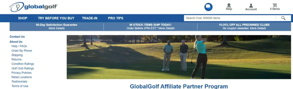 Global Golf Affiliate Programs