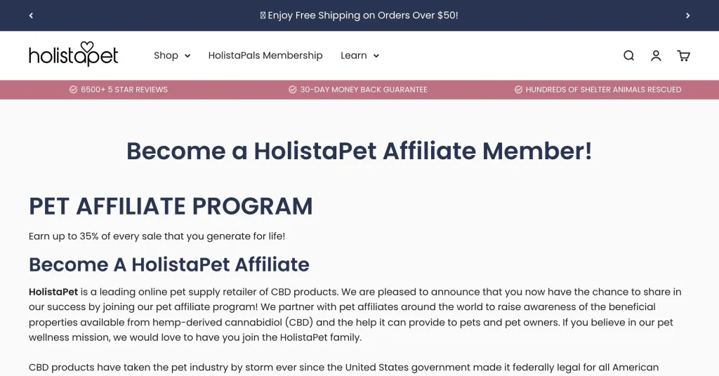 Holistapet Pet Affiliate Programs