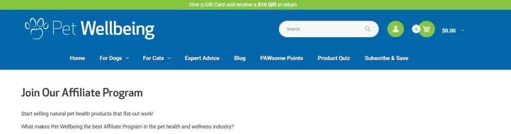 Pet Wellbeing Pet Affiliate Programs