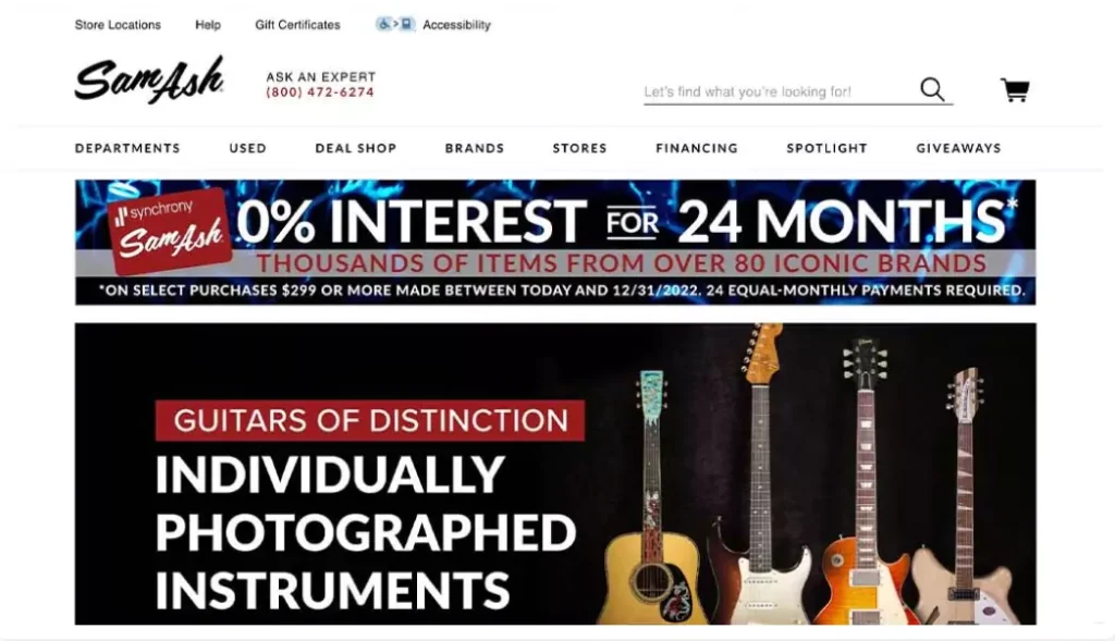 Sam Ash Programas de Afiliados de Música