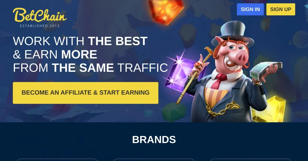 BetChain Programas de Afiliados de Casinos