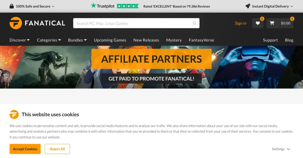 Fanatical Gaming Affiliate Programs