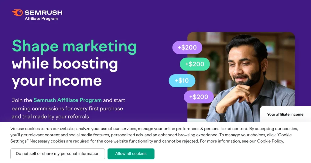 Semrush Programas de Afiliados para Principiantes Sin un Sitio Web