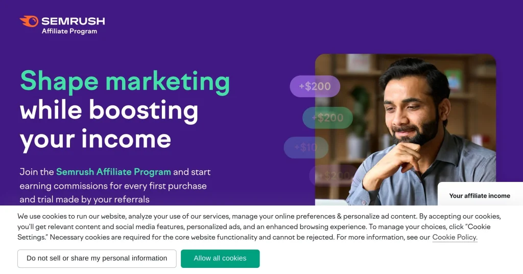 Semrush Programas de Afiliados de Alto Ticket para Principiantes