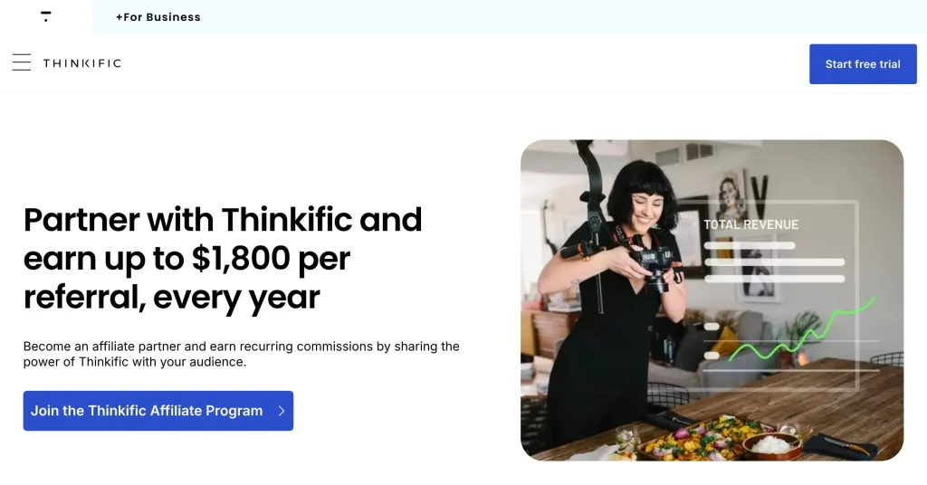Thinkific Programas de Afiliados de Alto Ticket para Principiantes