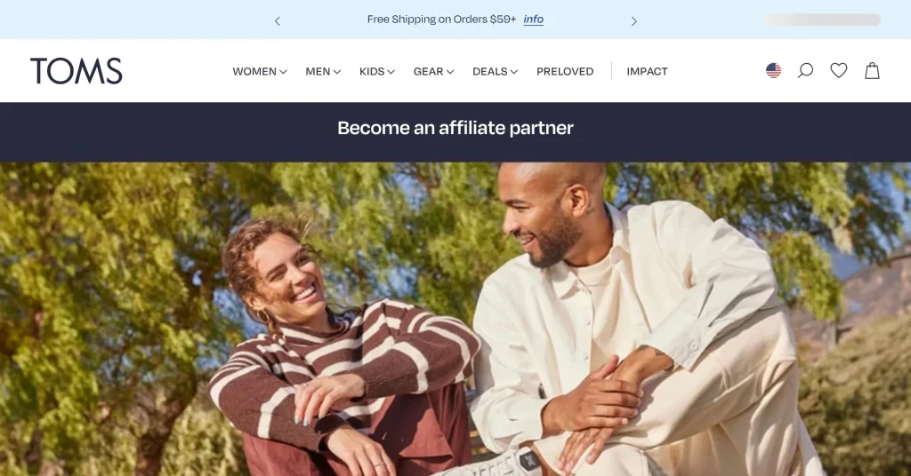 Toms Fashion Affiliate Programs