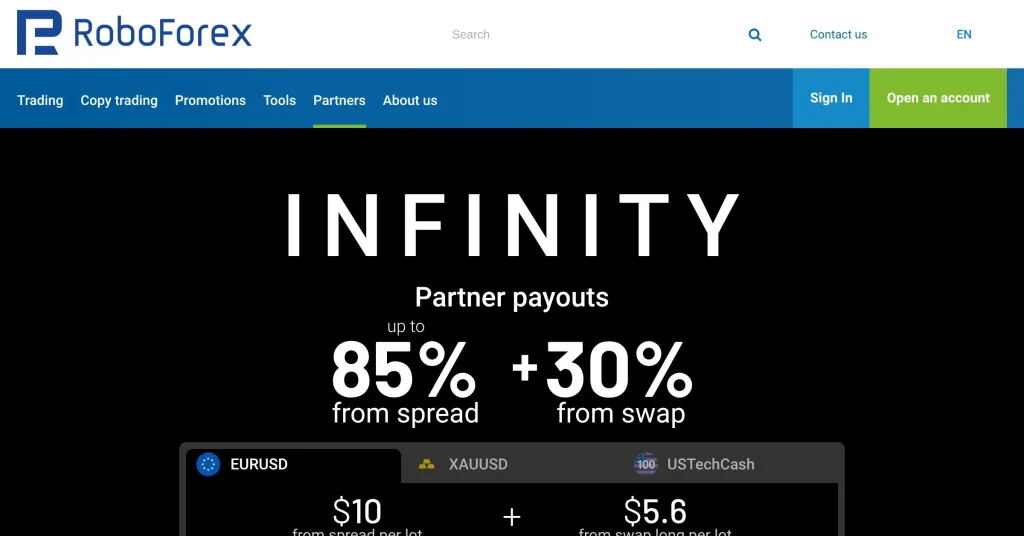 RoboForex Programas de Afiliados de Trading