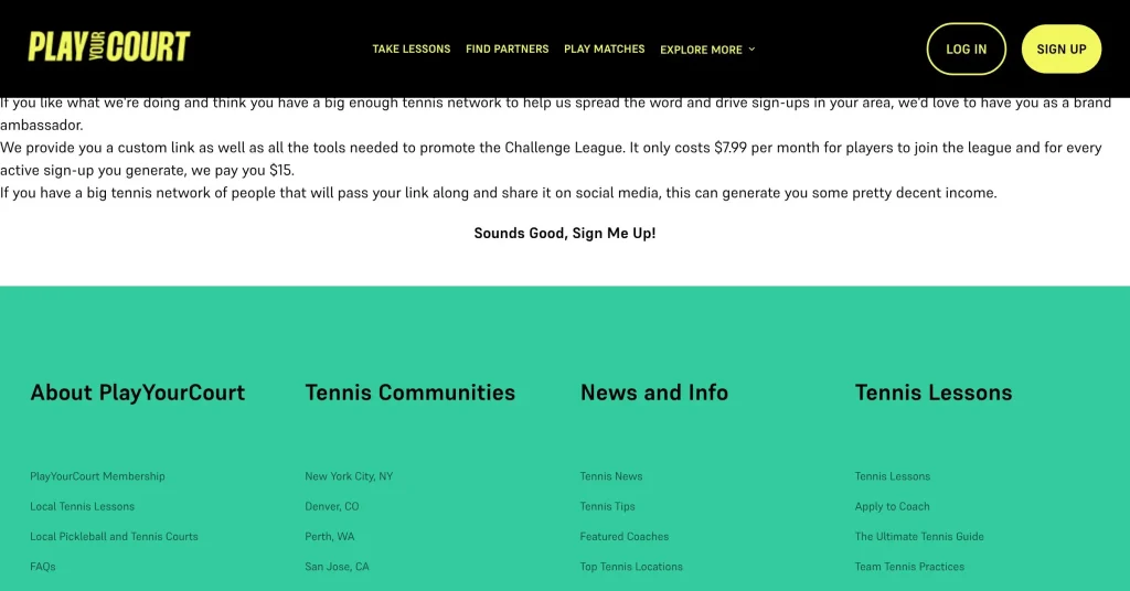 Play Your Court Programas de Afiliados Deportivos