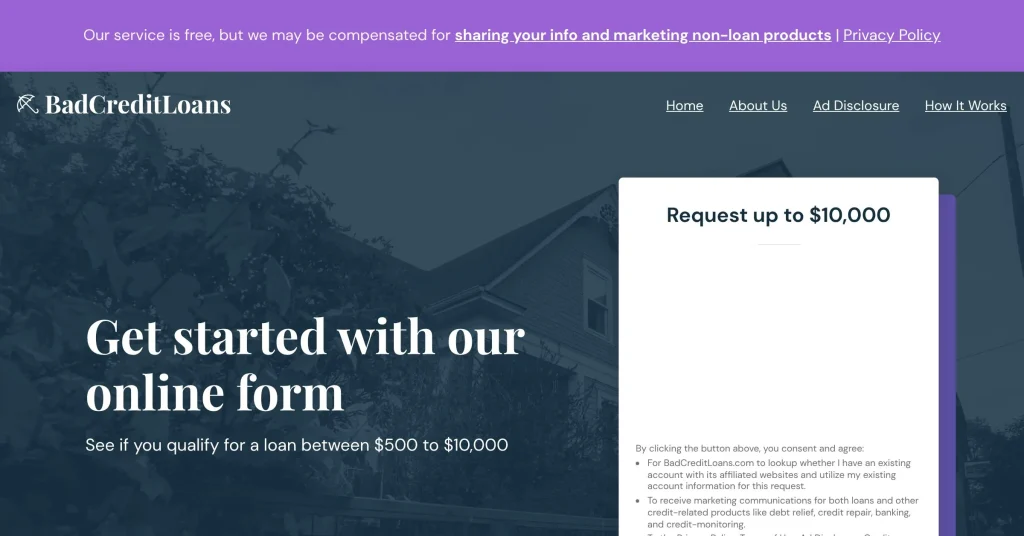 BadCreditLoans Loan Affiliate Programs