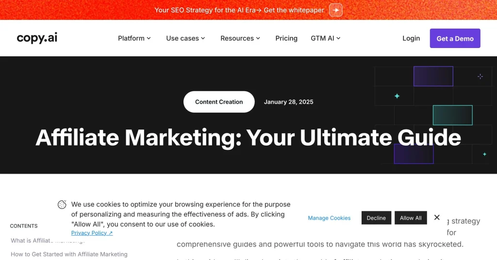 Copy Mejores Programas de Afiliados de IA
