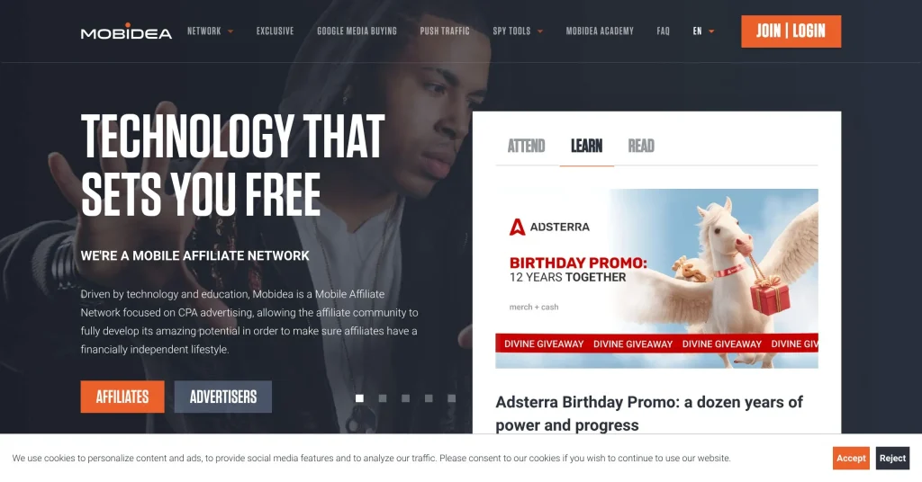Mobidea programas de afiliados para juegos móviles 