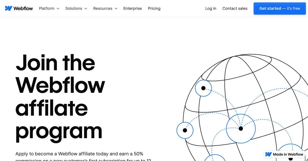 Webflow Website Builder Affiliate Programs